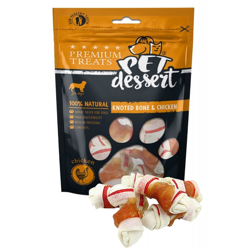 Pet's  Dessert - Pet's Dessert Knoted Bone&Chicken Recompense Caini