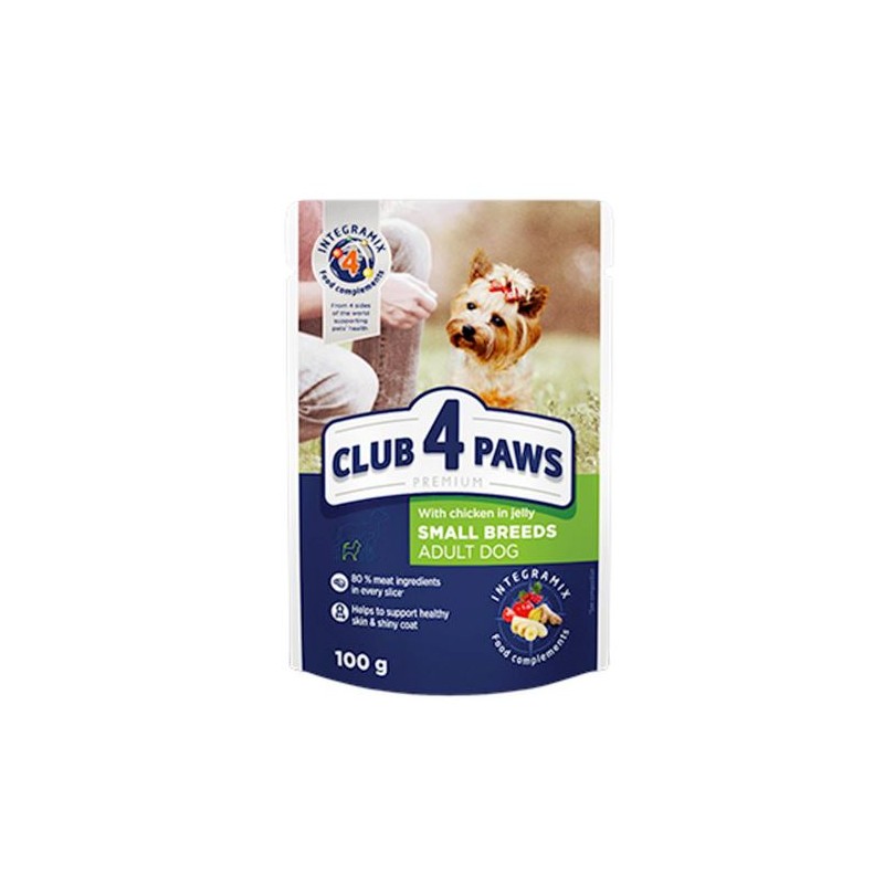Club 4 Paws - Club 4 Paws Hrana umeda premium cu pui in jeleu pentru caini adulti