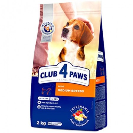 Club 4 Paws - Club 4 Paws Hrana Premium pentru caini de talie medie de la 11 pana la 25 kg