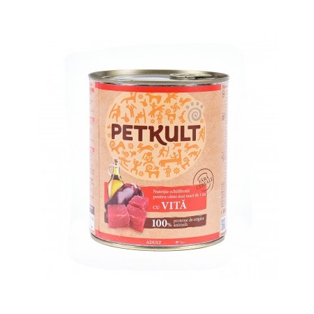 Petkult - Petkult Hrana umeda pentru caini adulti cu vita