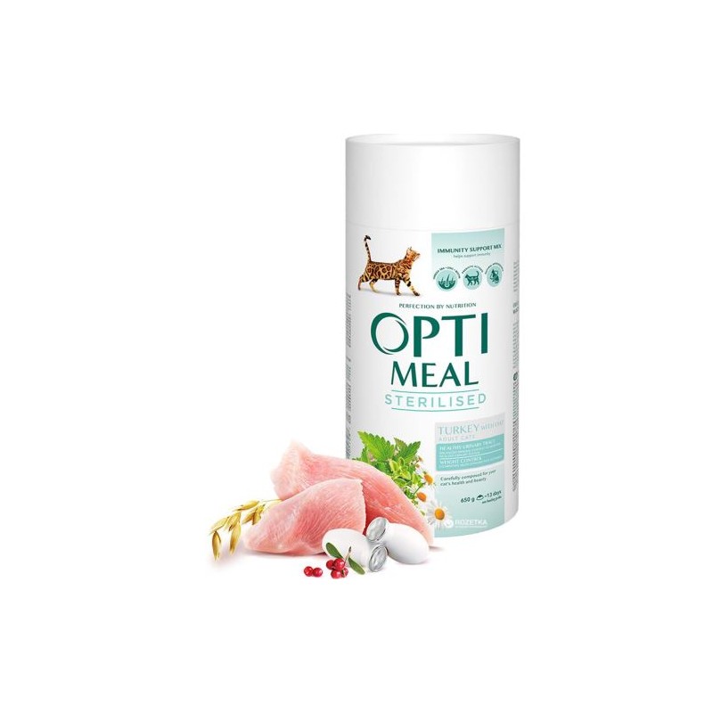 Optimeal - Optimeal Cat Sterilised cu Curcan si Ovaz